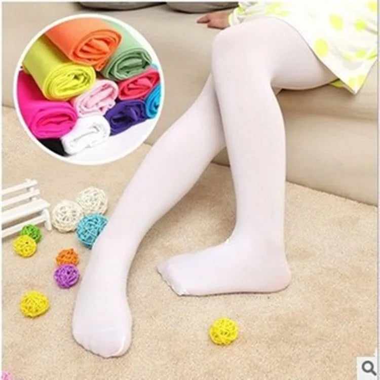 Kids candy color ballet tights color variety display