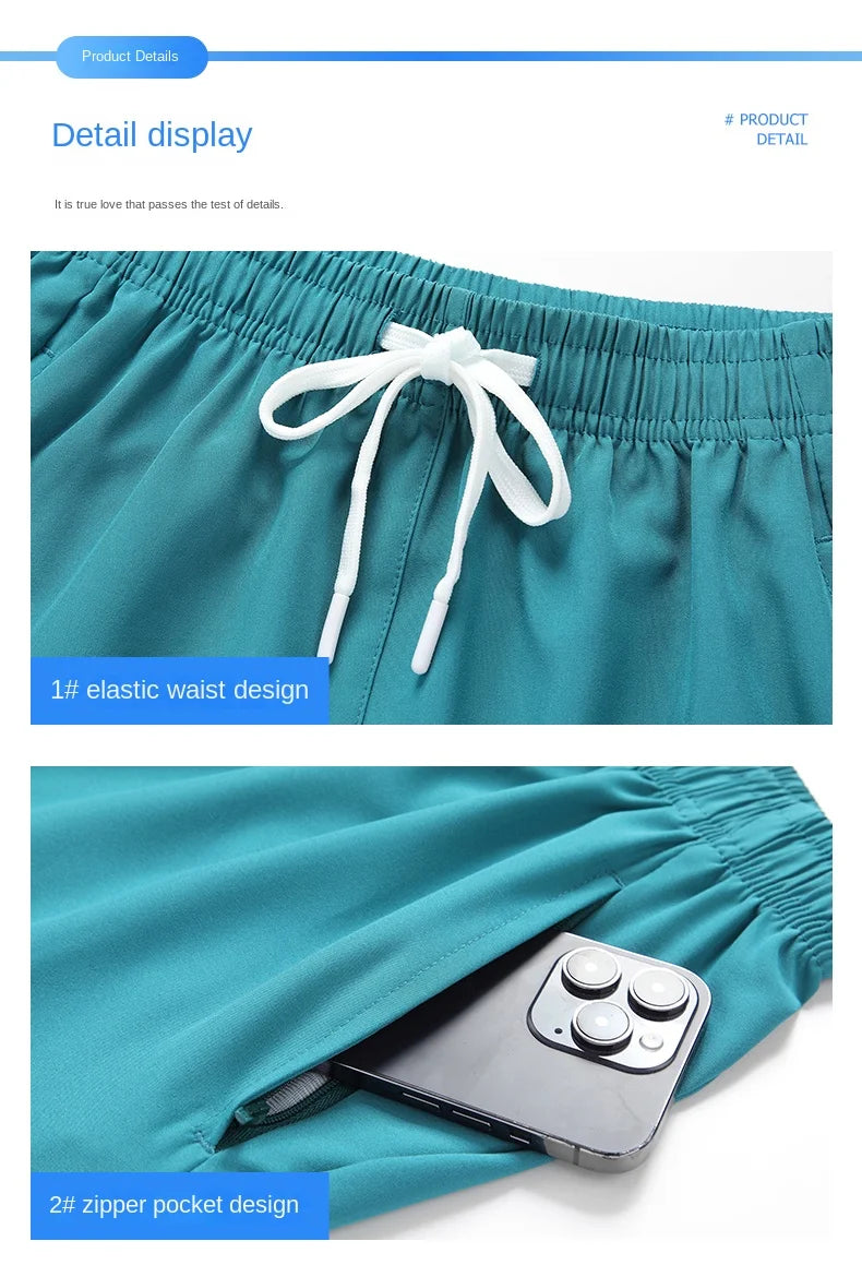 Quick-dry running shorts black color option