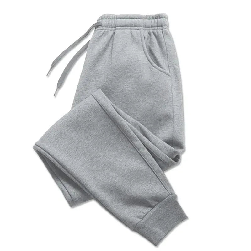 Loose fit jogging trousers front view grey