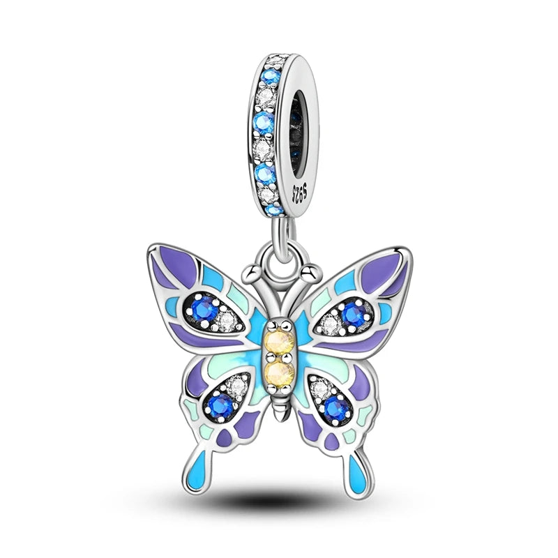 Butterfly Charm Beads – Zircon Bracelet-Compatible Charms
