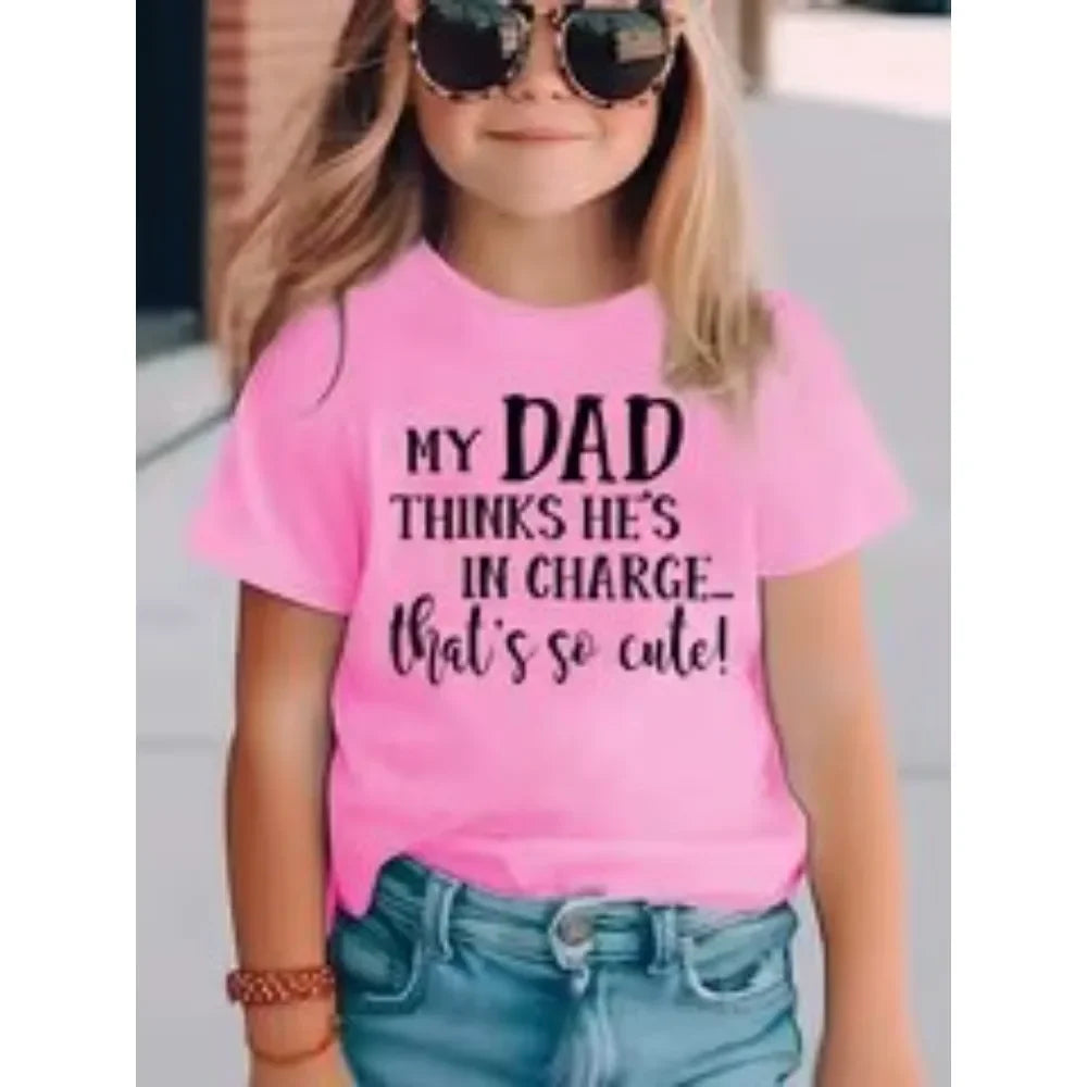 Kids graphic tee pink color option