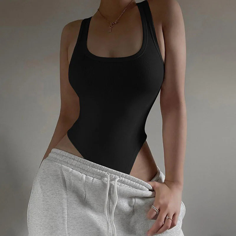 Off shoulder halter bodysuit studio product shot