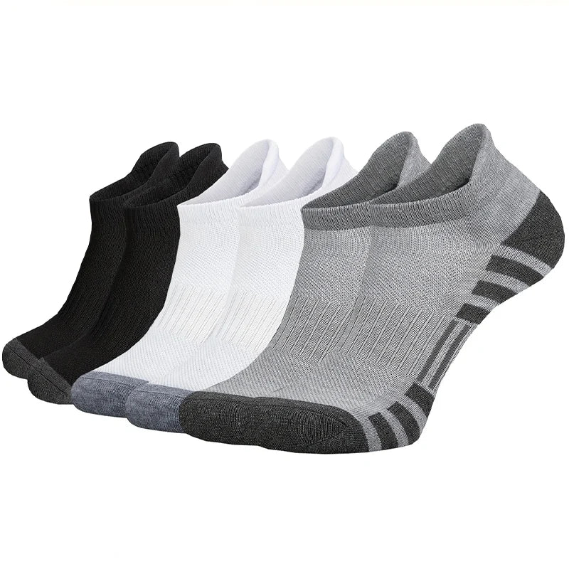 Men's athletic grip socks multi-pack worn during sports
