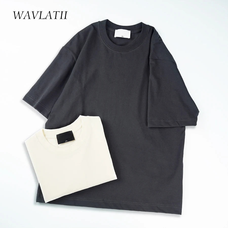 Oversized korean streetwear tee front view white