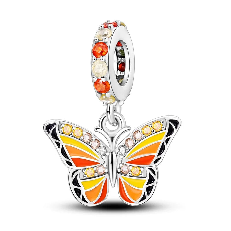 Butterfly Charm Beads – Zircon Bracelet-Compatible Charms