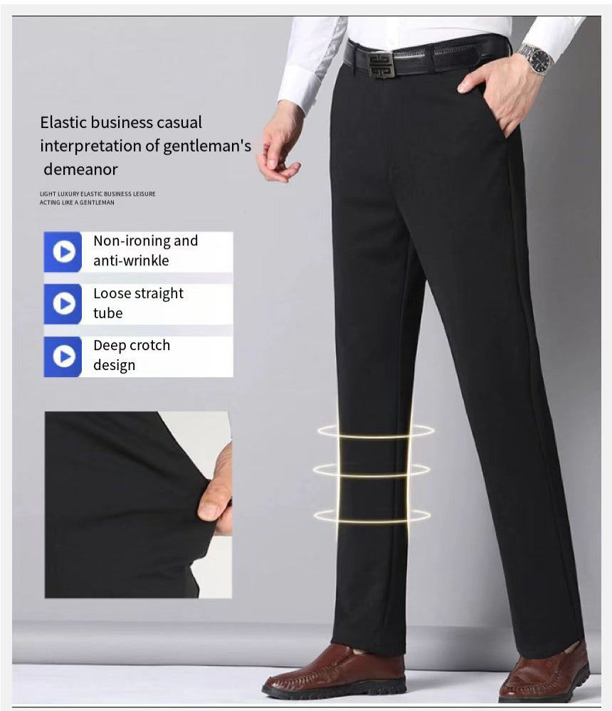 Business casual pants front view khaki