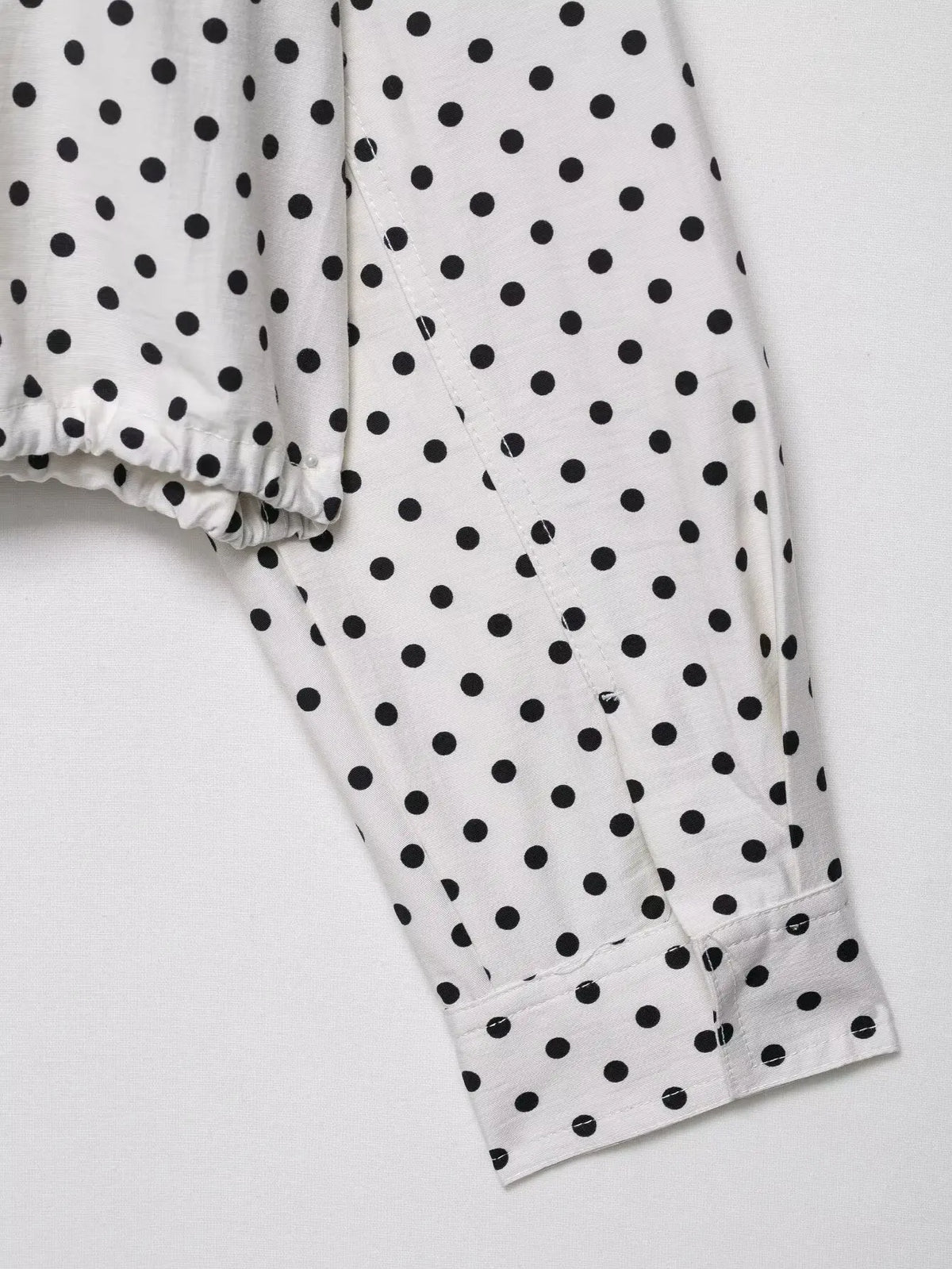 Polka Dot Casual Jacket Women's Zip-Up Turtleneck Coat