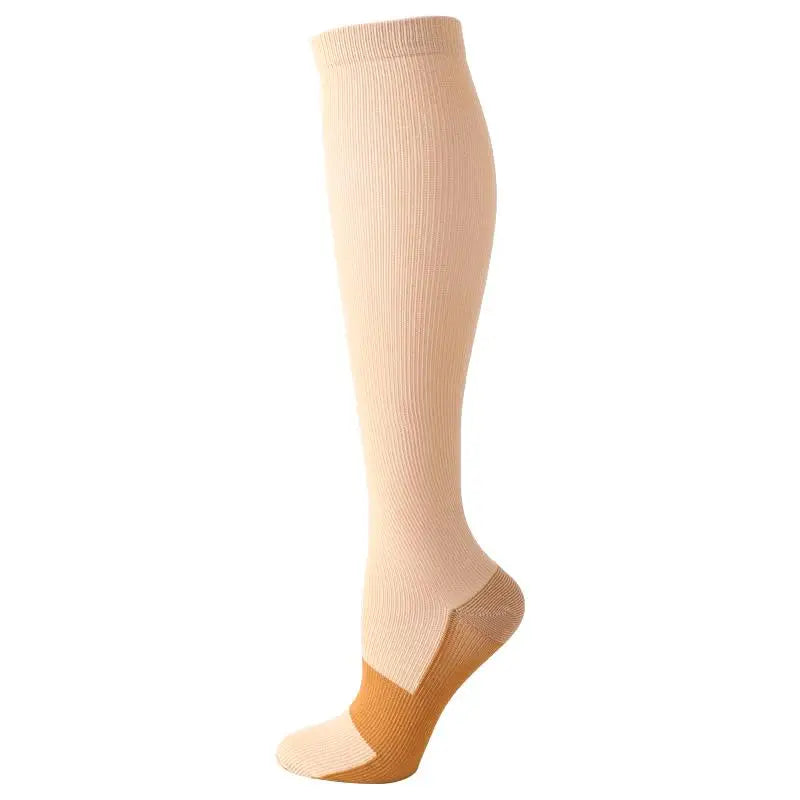 Compression support socks worn on legs