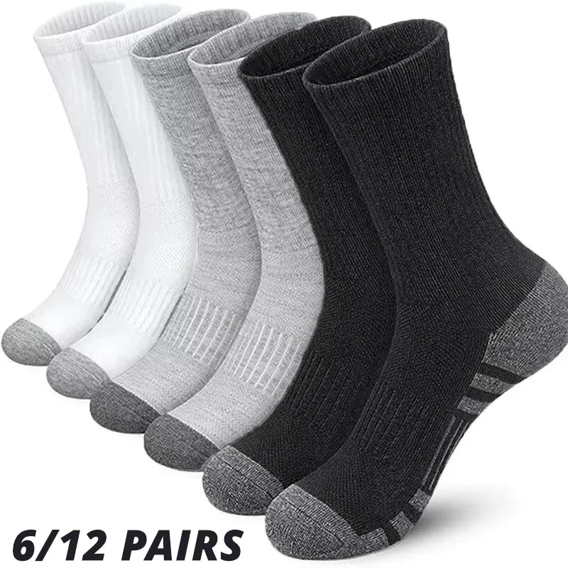 Men's athletic grip socks multi-pack worn during sports