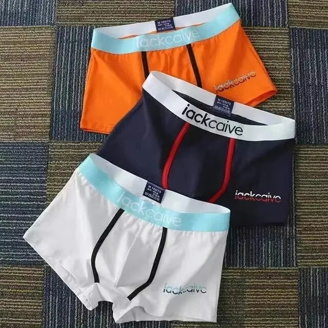 Men's printed cotton boxers size range display
