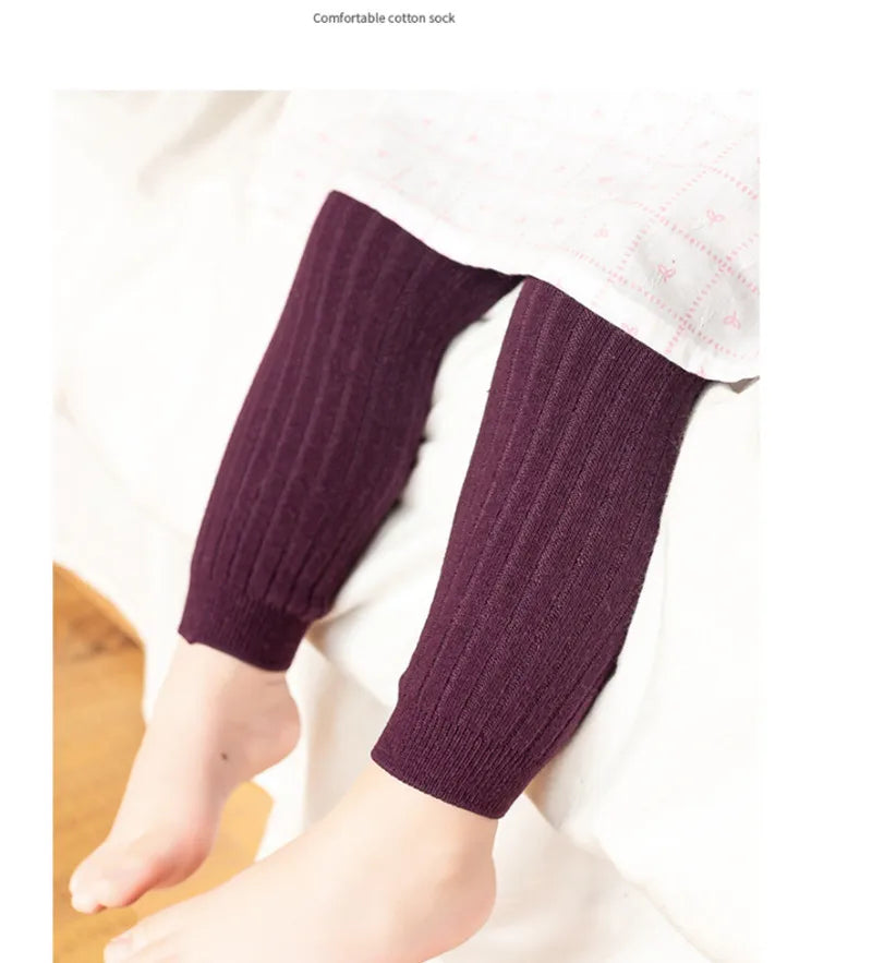 Baby cotton stretch leggings fabric texture closeup