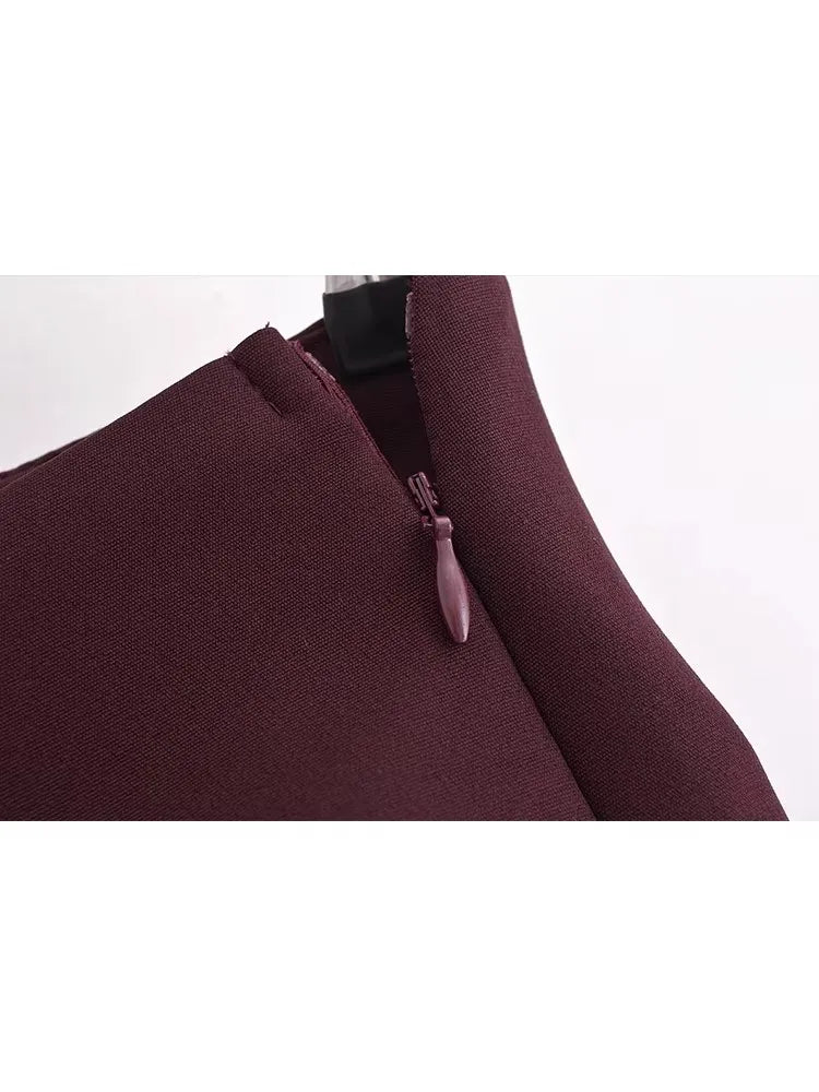 High waist skort dark purple color  