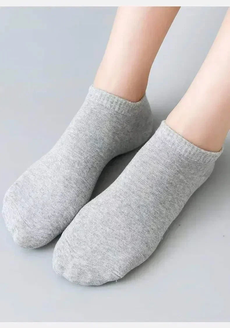 Unisex cotton ankle socks multi-pack mixed colors