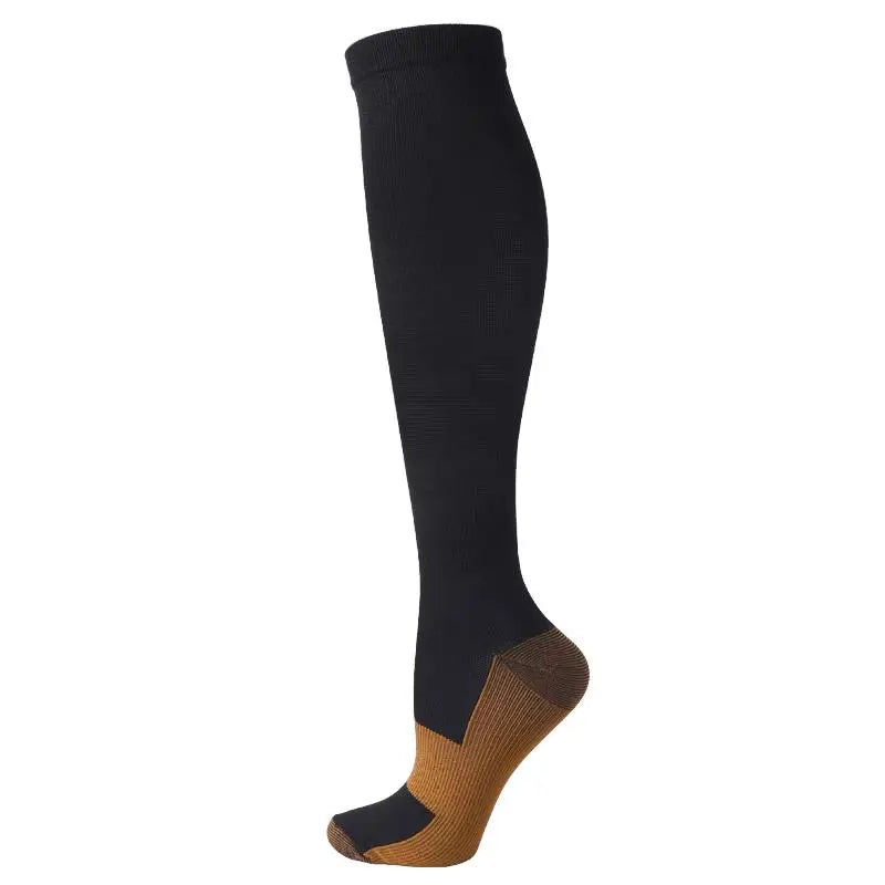 Compression support socks worn on legs