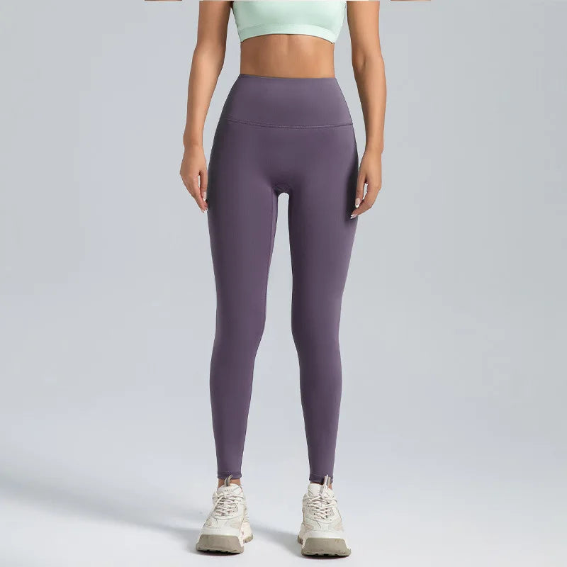No t-line leggings gray full body front