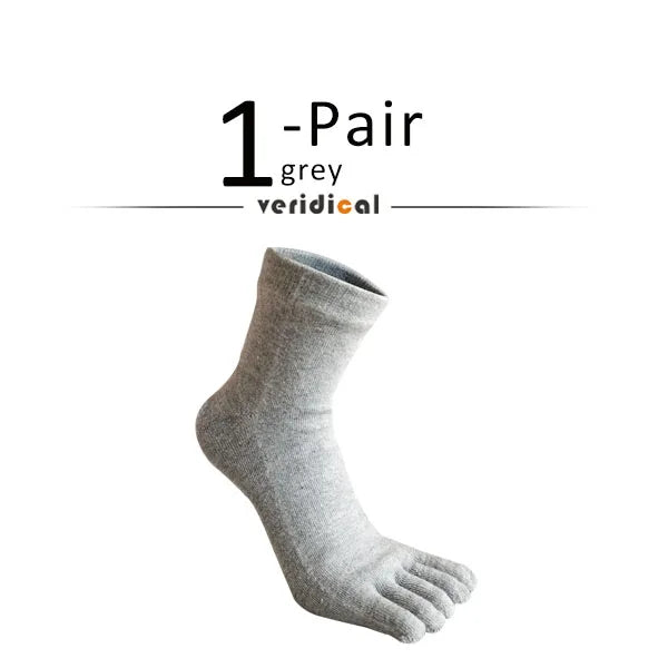 Wool toe socks worn on feet