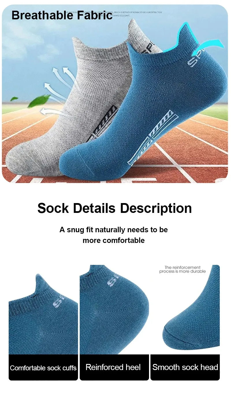 Men's casual boat socks worn in shoe