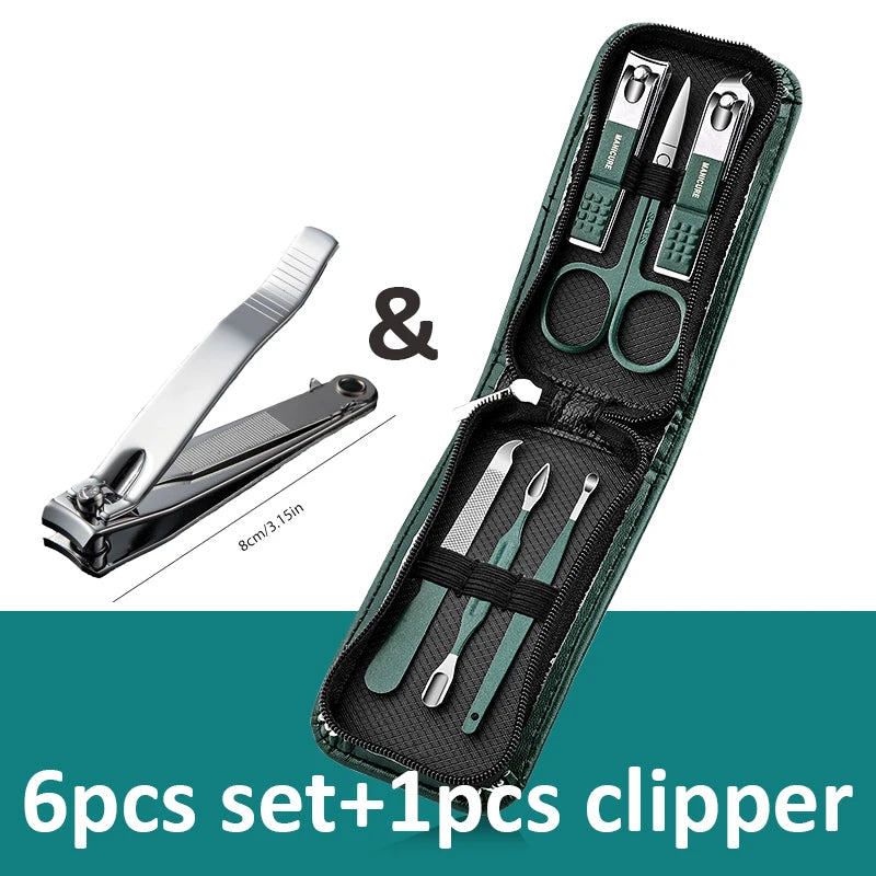 Manicure pedicure tool set open display