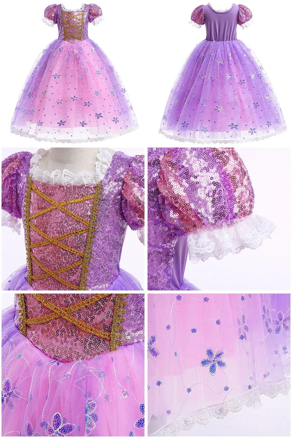 Kids princess cosplay dress worn by child model
