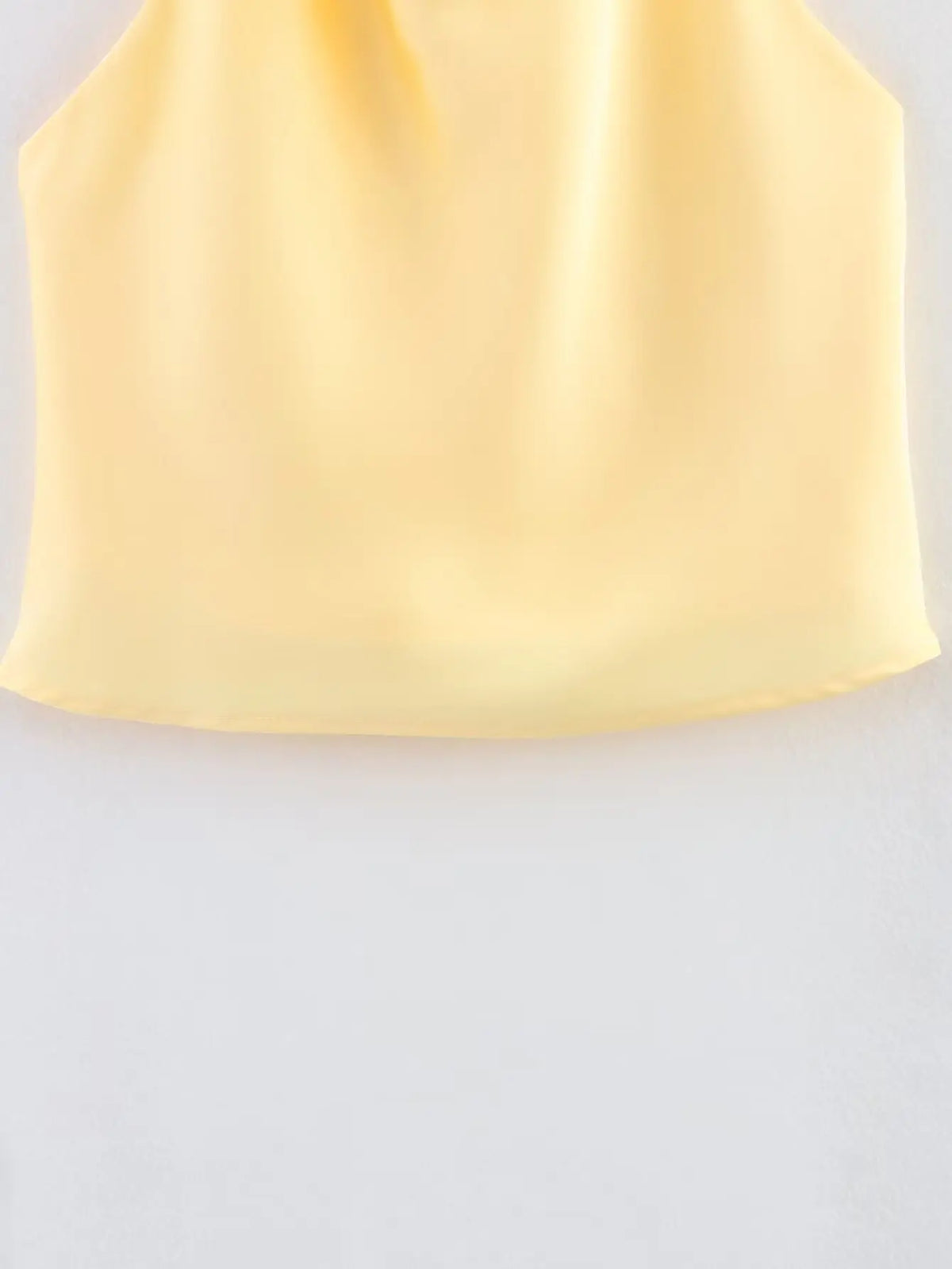 Women's halter neck backless waistcoat top backless detail