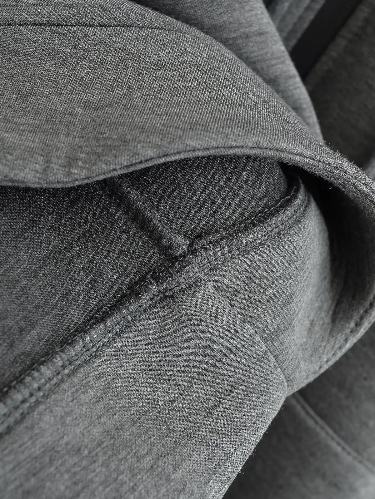 Women's zip-up hoodie jacket front view dark grey
