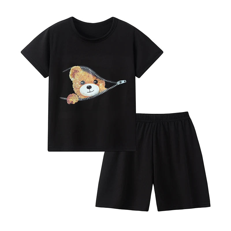 Kids shorts set top detail