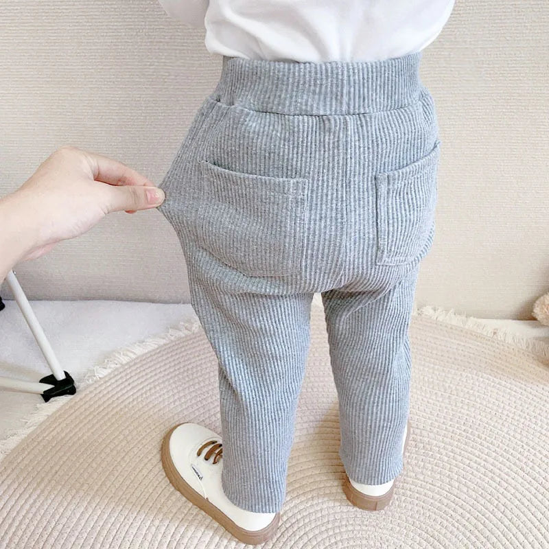 Kids cotton leggings khaki color option