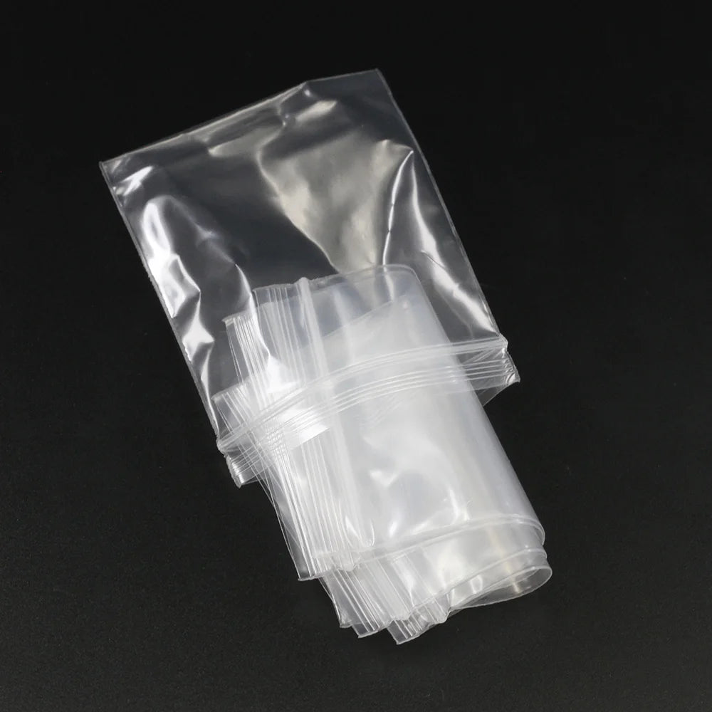 Resealable jewelry storage bags stack of packs
