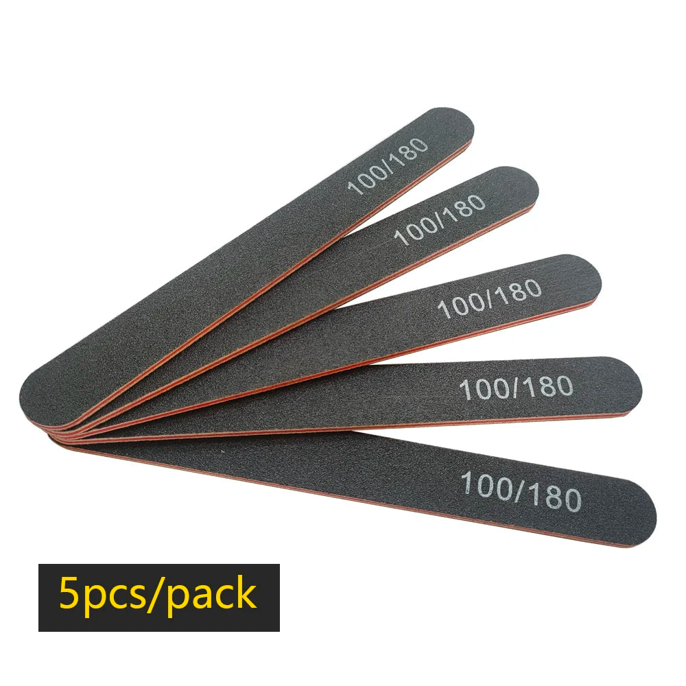 Nail file buffer set worn in use