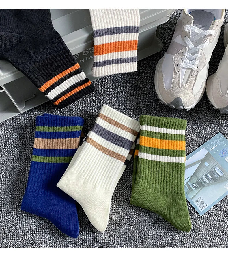 Men's striped socks 5-pack in colorful designs | Sānvivá