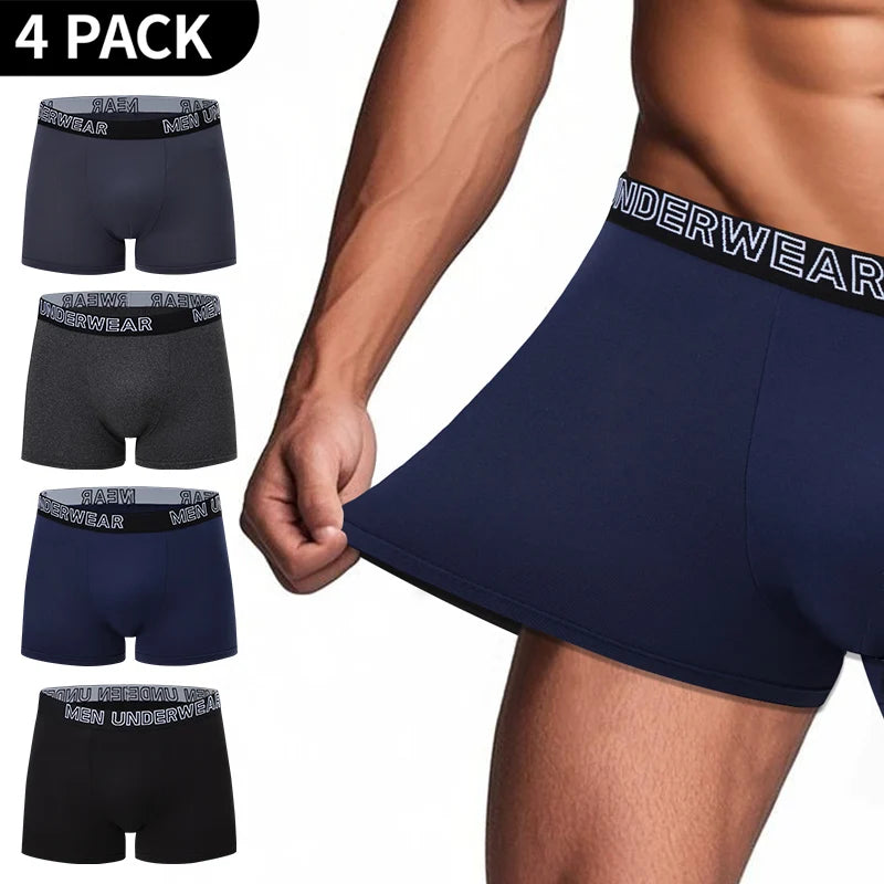 Men's printed boxer shorts worn model